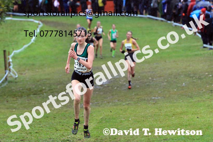 Girls Under-15s 2023 National Cross Country Relays, Berry Hill Park, Mansfield.  Photo: David T. Hewitson/Sports for All Pics